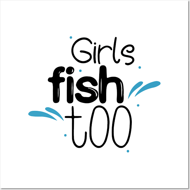 Girls Fish Too Wall Art by florya